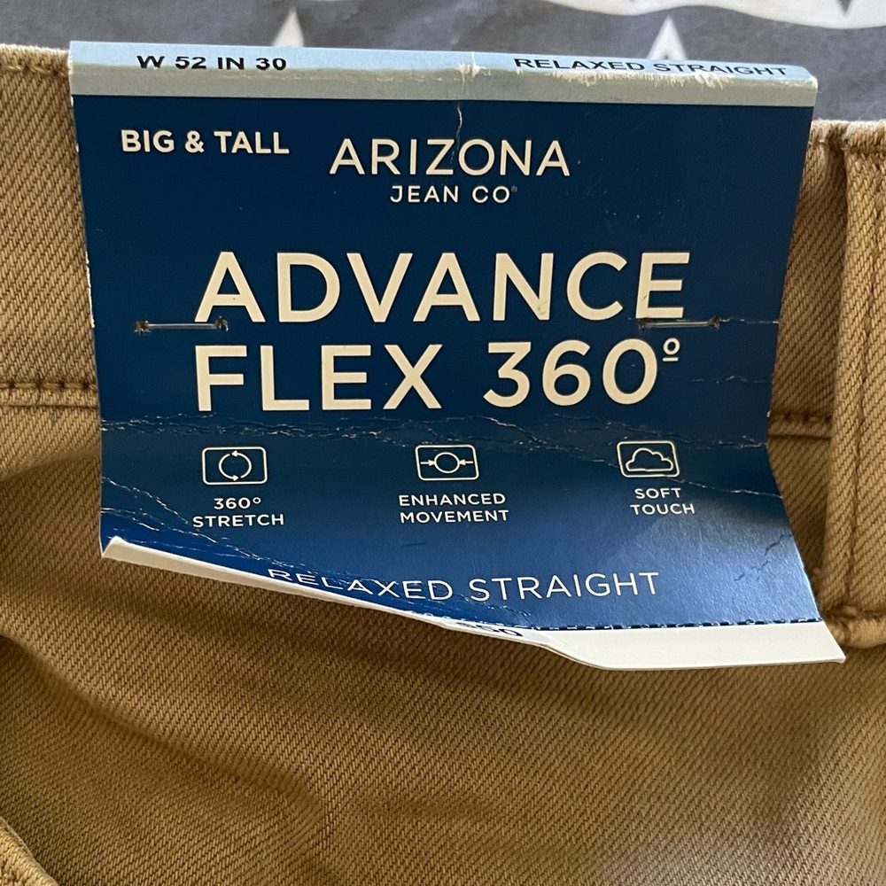 Men's Khaki Chinos with 360° Flex- 5 pocket,NWT